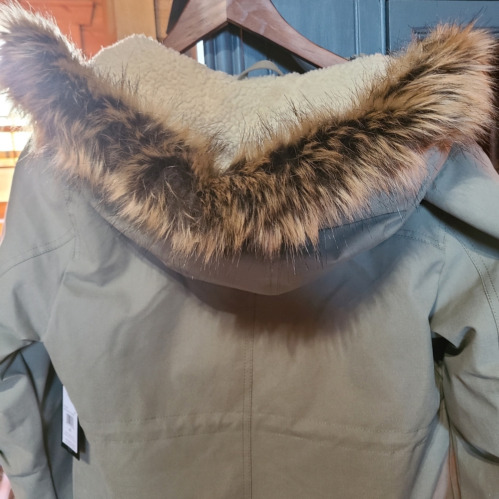 NWT Volcom Sherpa lined women jacket Green Tea XS - Picture 11 of 16